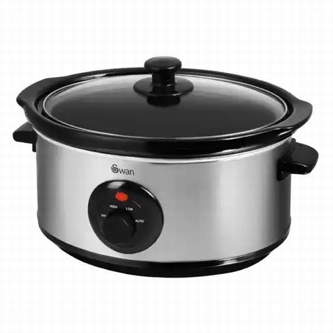 SWAN SLOW COOKER STAINLESS STEEL