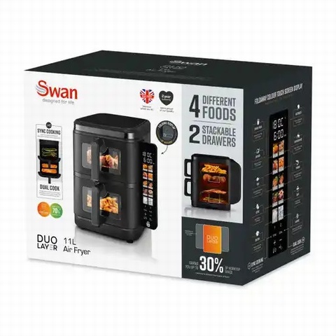 SWAN DIGITAL DUAL AIR FRYER 11L